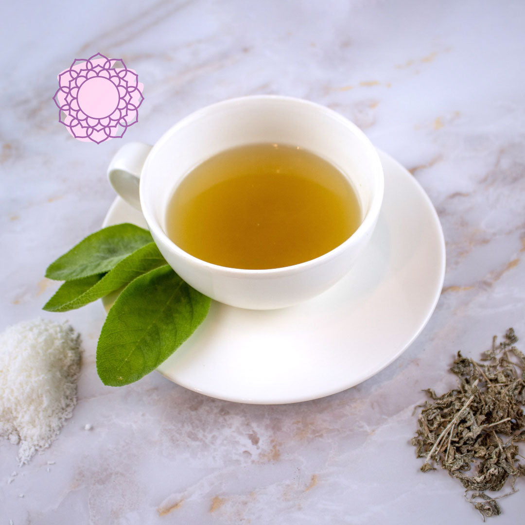 Tisana Settimo Chakra - Tè Bianco, Cocco e Salvia