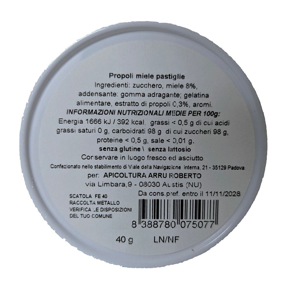 Caramelle balsamiche propoli Miele - Apicoltura Roberto Arru