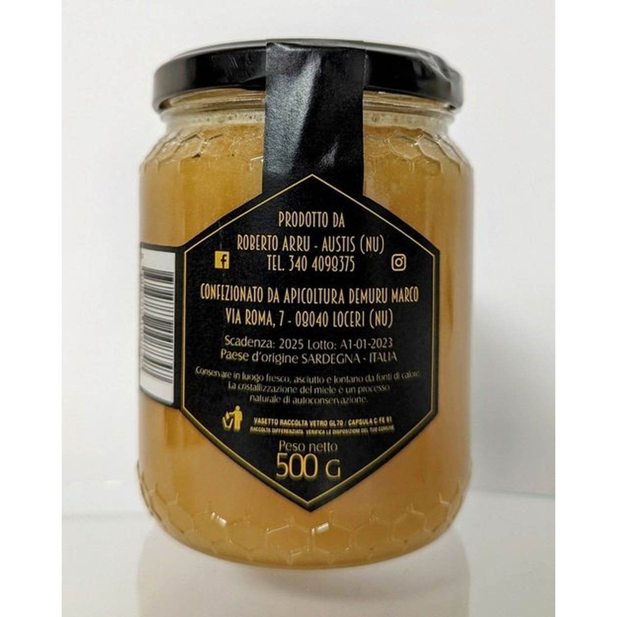 Miele di MilleFiori 500gr - Apicoltura Roberto Arru