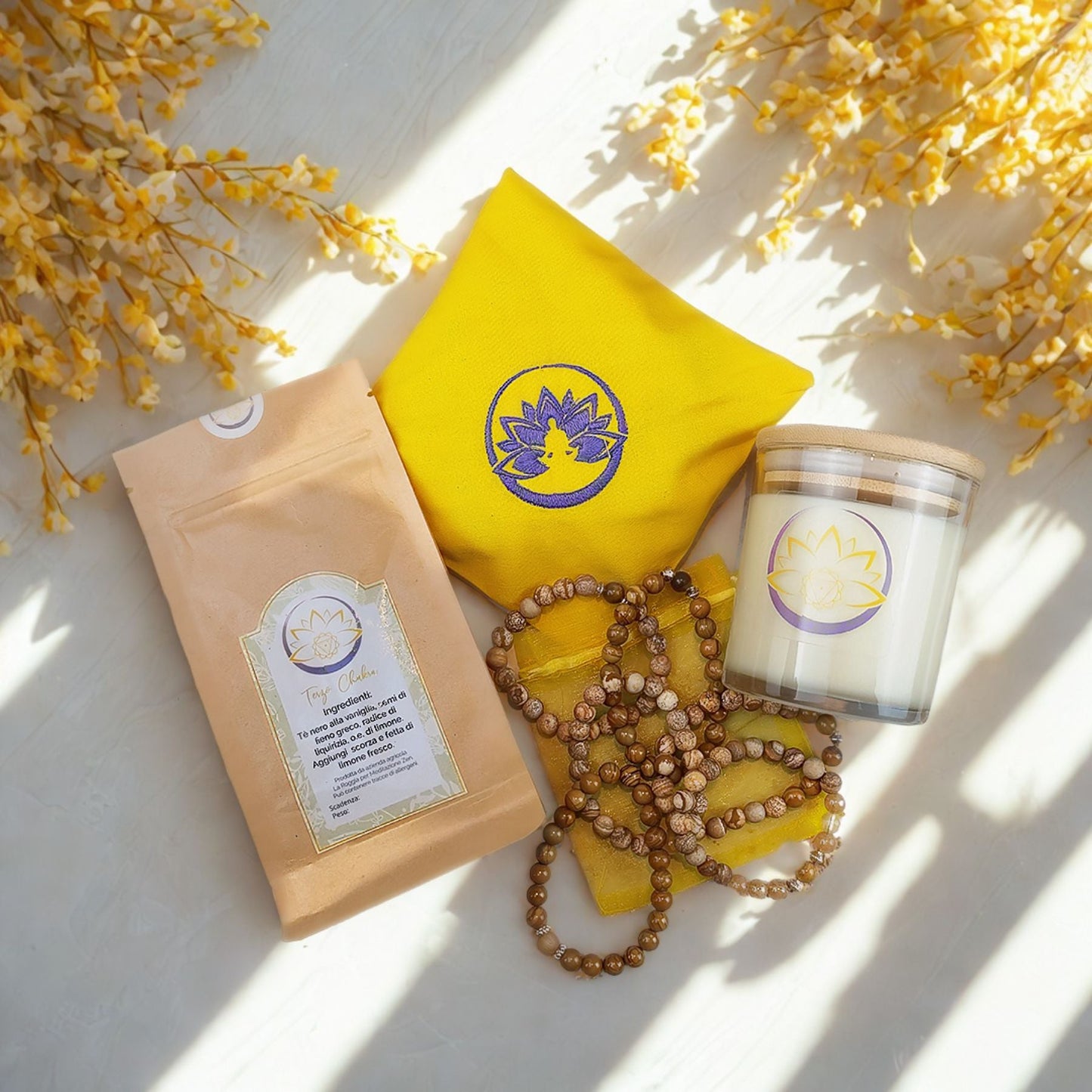 Box Equilibrio Chakra - Tisana, Candela, Bracciale e Profumatore