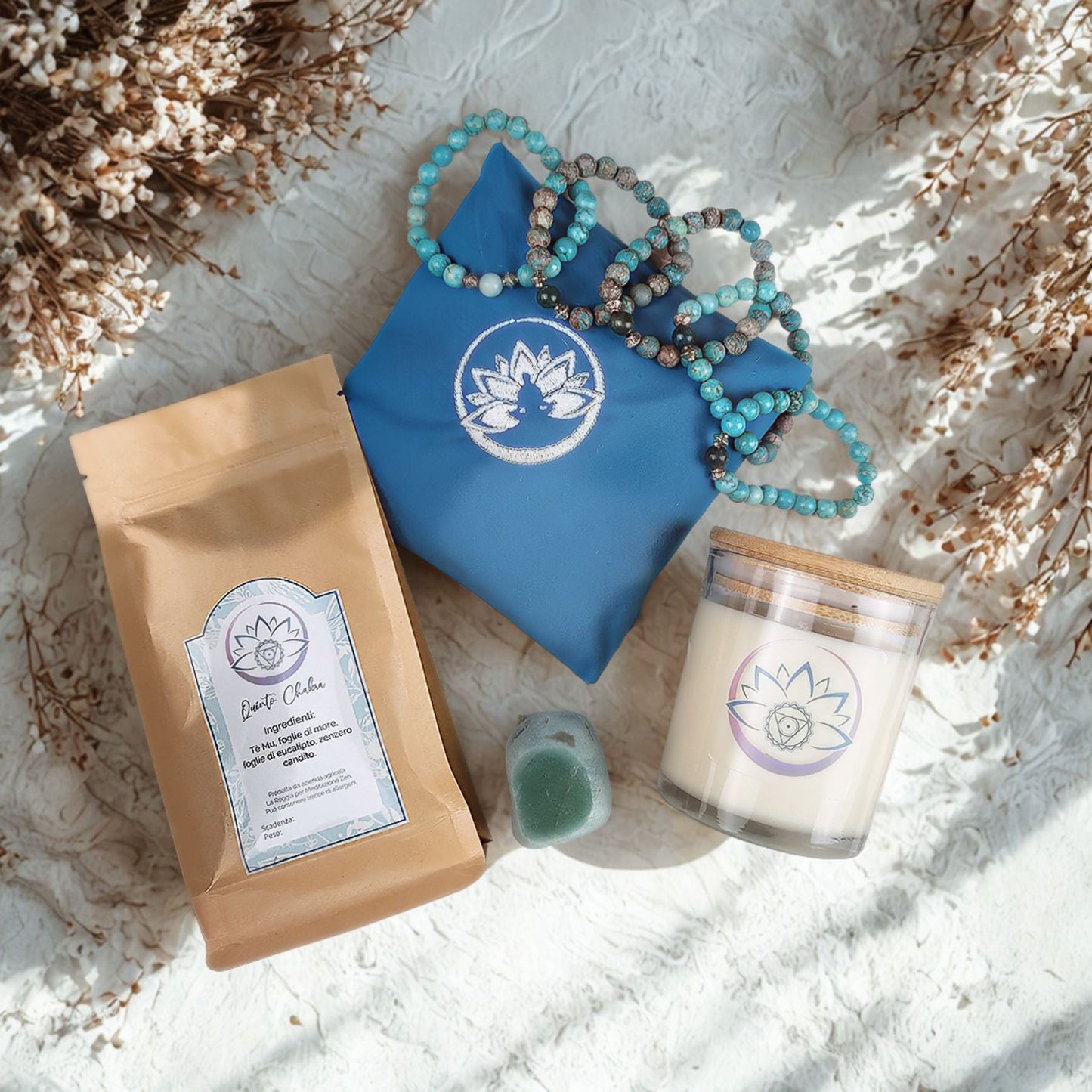 Box Equilibrio Chakra - Tisana, Candela, Bracciale e Profumatore