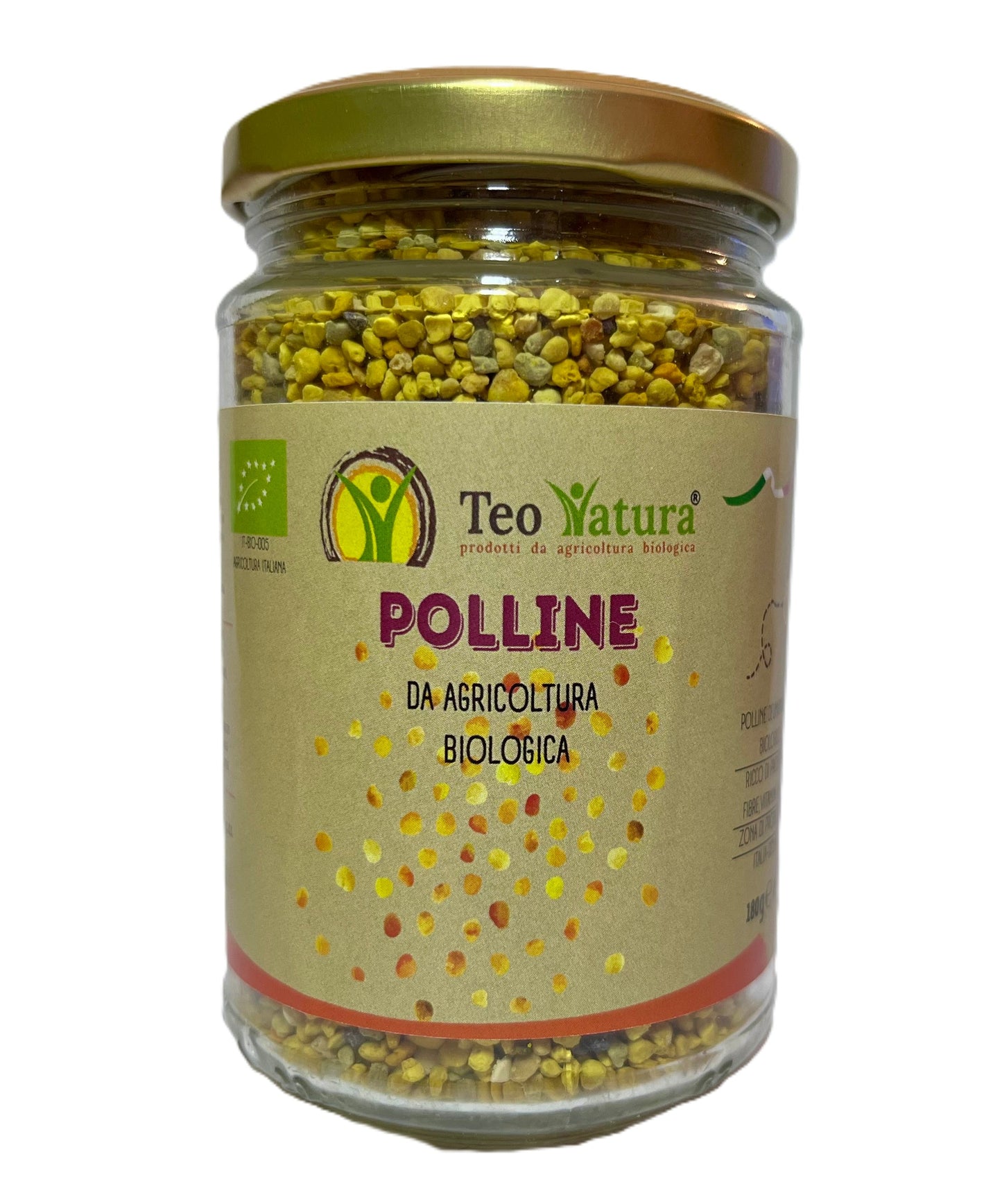 Polline Biologico Italiano Barattolo - 180 Grammi | Teo Natura