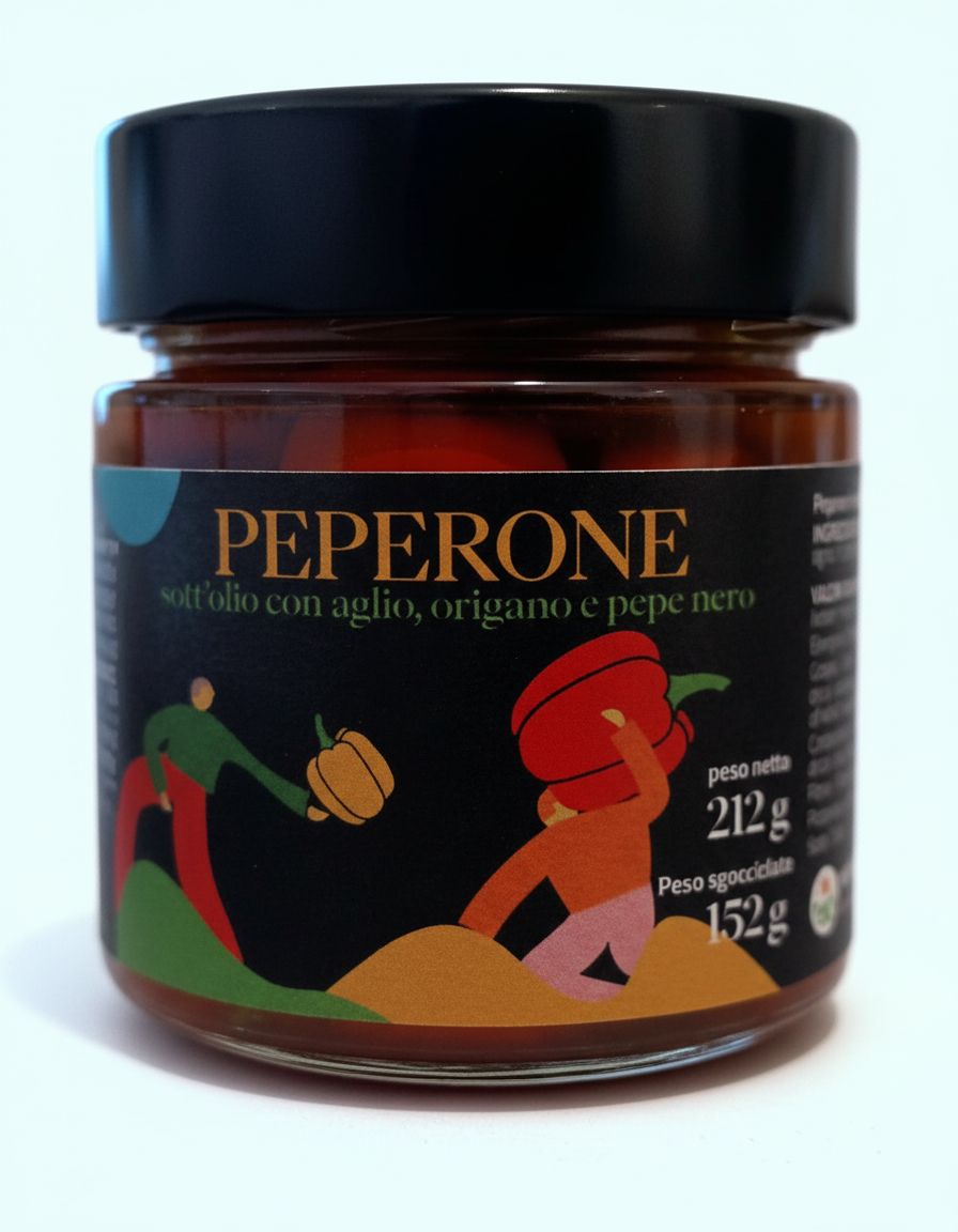 Peperoni Sott'Olio EVO Artigianali - Antipasto Mediterraneo