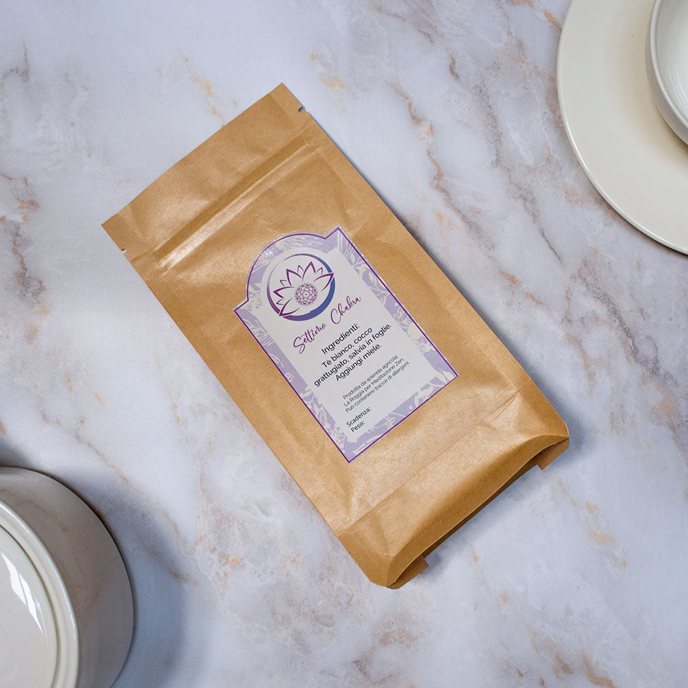 Tisana Settimo Chakra - Tè Bianco, Cocco e Salvia