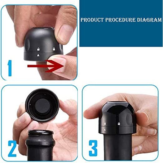 Tappo in silicone ruotabile per bottiglia di Champagne/Prosecco - Divinoest